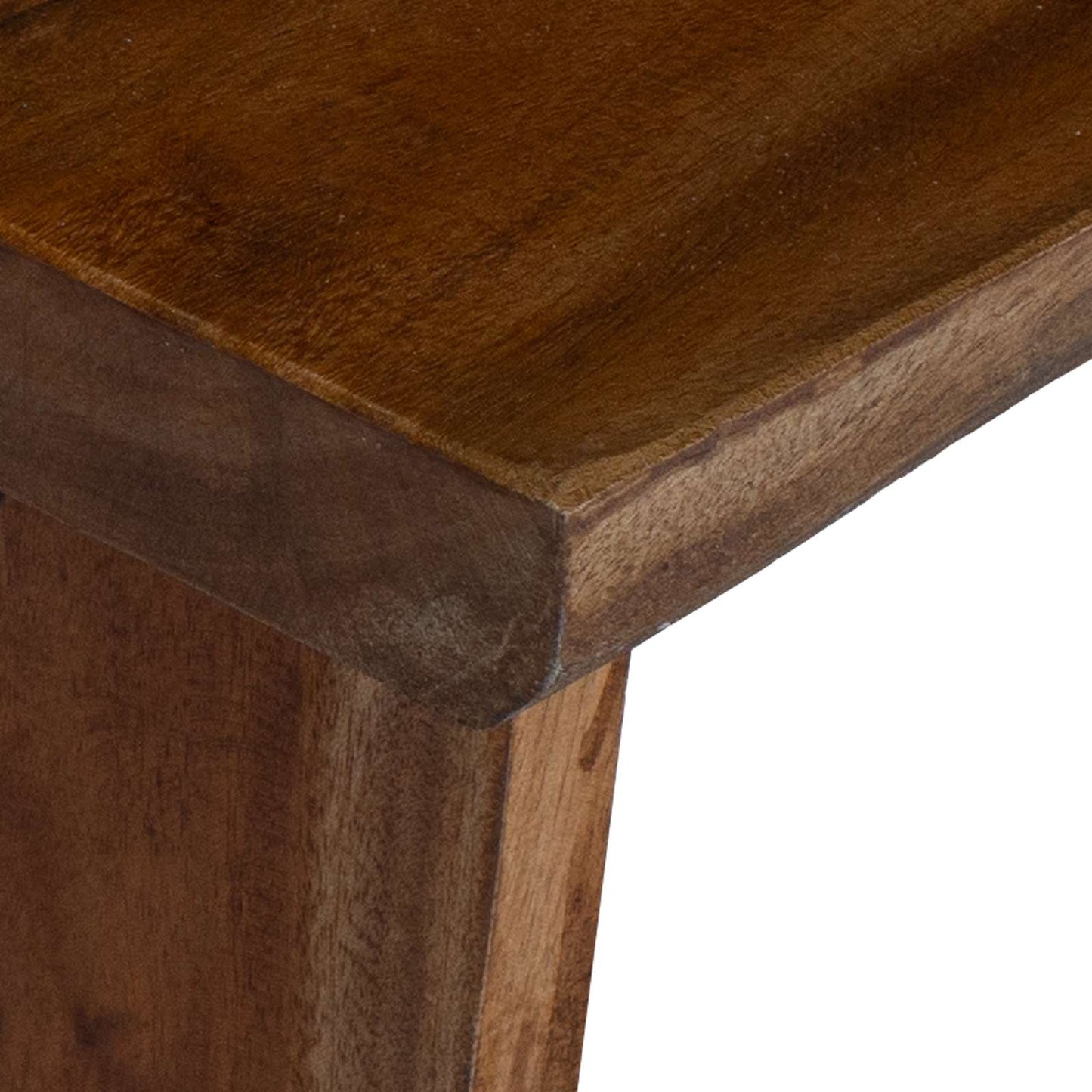 Hocker Natur 29 x 20 x 17 cm Mahagoni Holz