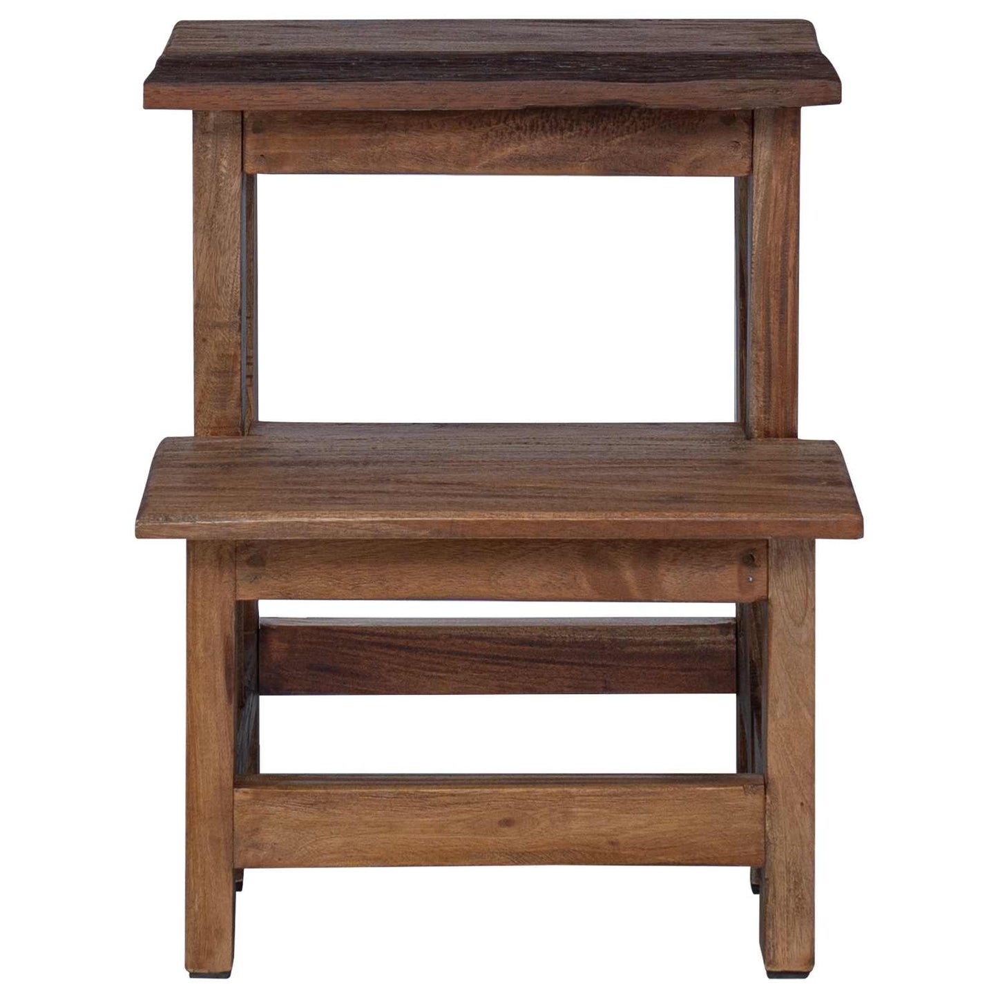 Hocker Natur 37 x 37 x 46 cm Mahagoni Holz
