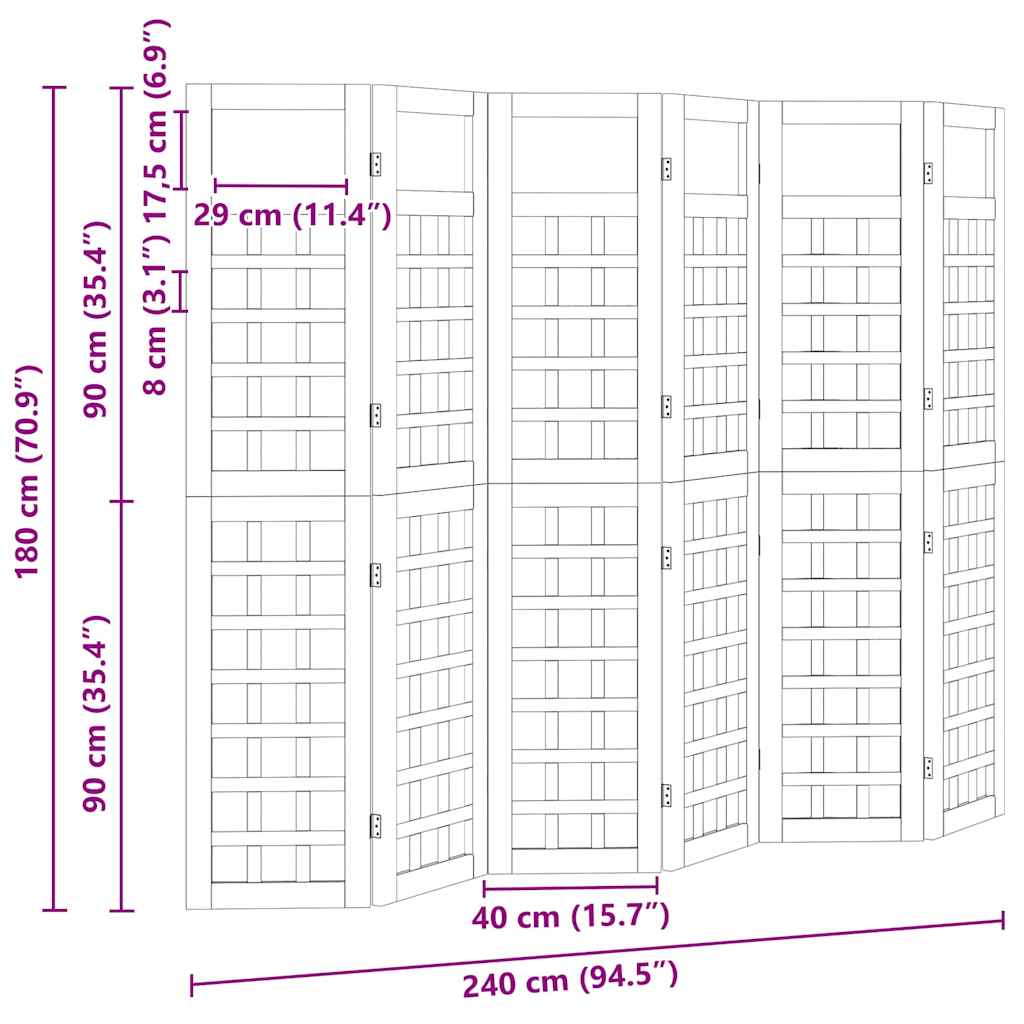 Sichtschutz Honigbraun 240 x 180 cm Massivholz Kiefer
