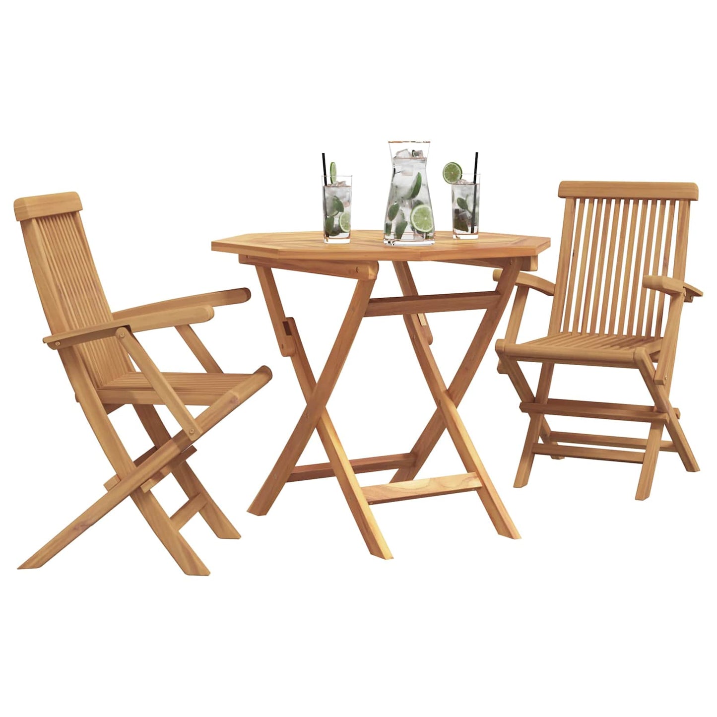 Garten Essgruppe 3 pcs Braun Massivholz Akazie