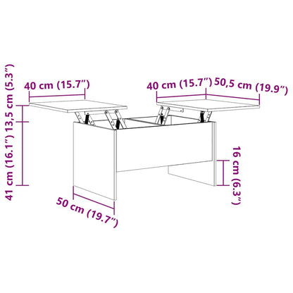 Couchtisch Schwarz Eichen-Optik 102 x 50,5 x 46,5 cm