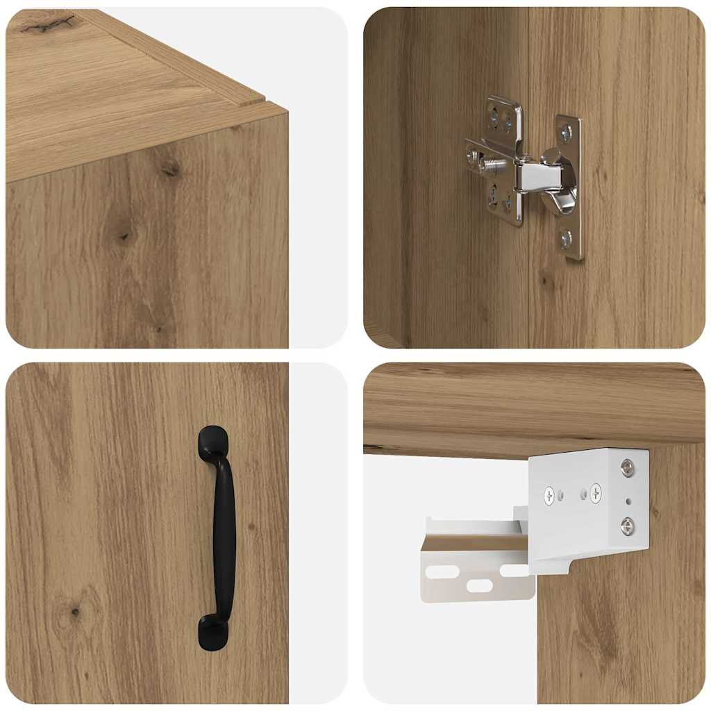 Wandschrank Artisan-Eiche 69,5 x 34 x 90 cm Holzwerkstoff