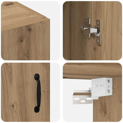 Wandschrank Artisan-Eiche 69,5 x 34 x 90 cm Holzwerkstoff