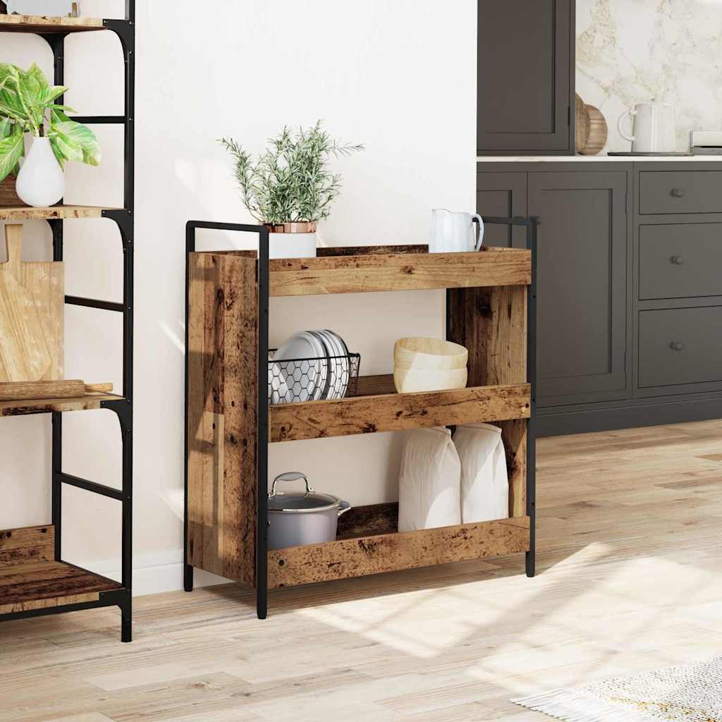 Küchentrolley Altholz 70 x 30 x 82 cm Holzwerkstoff