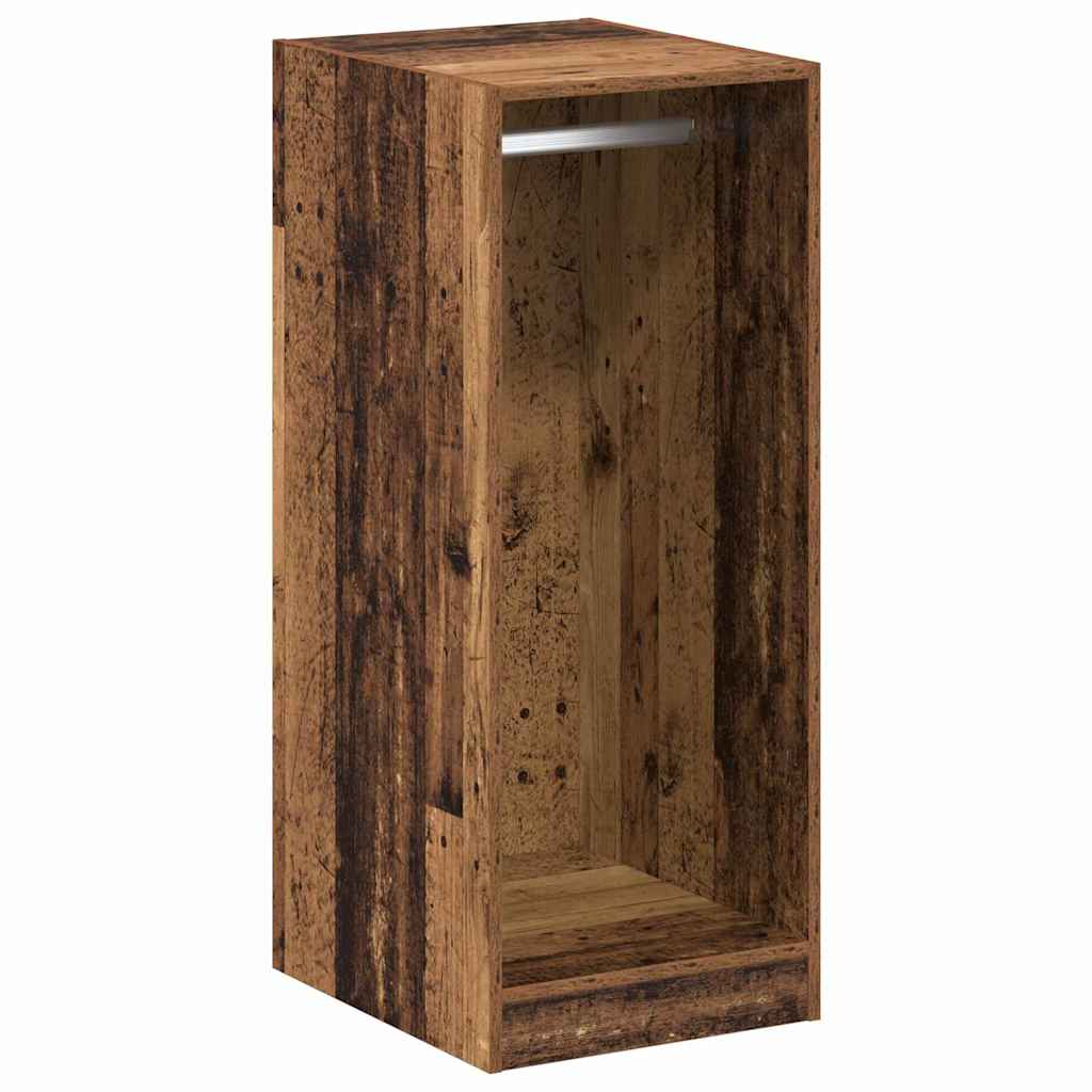 Kleiderschrank mit Regal mit Speicher Altholz 41 x 48 x 102 cm