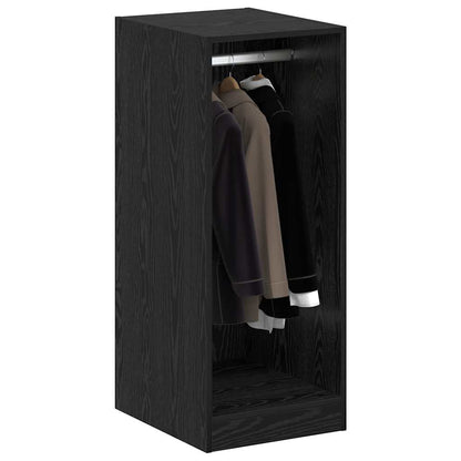 Kleiderschrank mit Regal Schwarz Eichen-Optik 41 x 48 x 102 cm