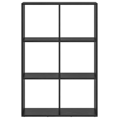 Bücherregal Schwarz Eichen-Optik 69,5 x 29 x 103,5 cm