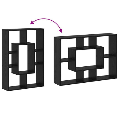 Bücherregal Schwarz Eichen-Optik 63 x 20 x 90 cm Holzwerkstoff