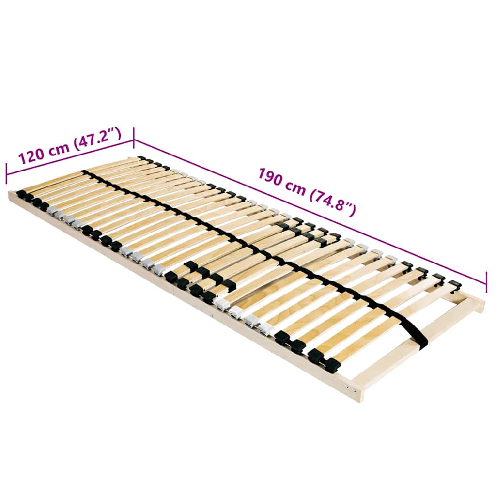 Bett-Lattenrost Braun 120 x 190 cm Massivholz Buche