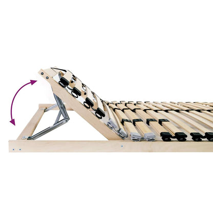 Bett-Lattenrost Braun 140 x 190 cm Massivholz Buche