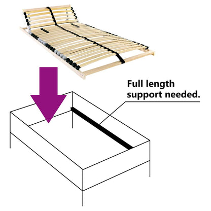Bett-Lattenrost Braun 140 x 190 cm Massivholz Buche