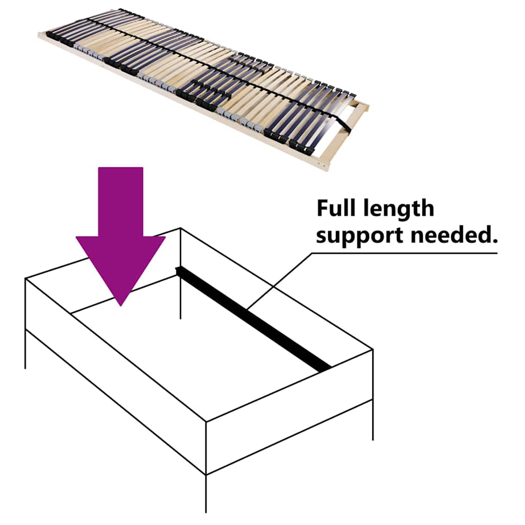 Bett-Lattenrost Braun 90 x 190 cm Massivholz Buche