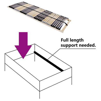 Bett-Lattenrost Braun 90 x 190 cm Massivholz Buche