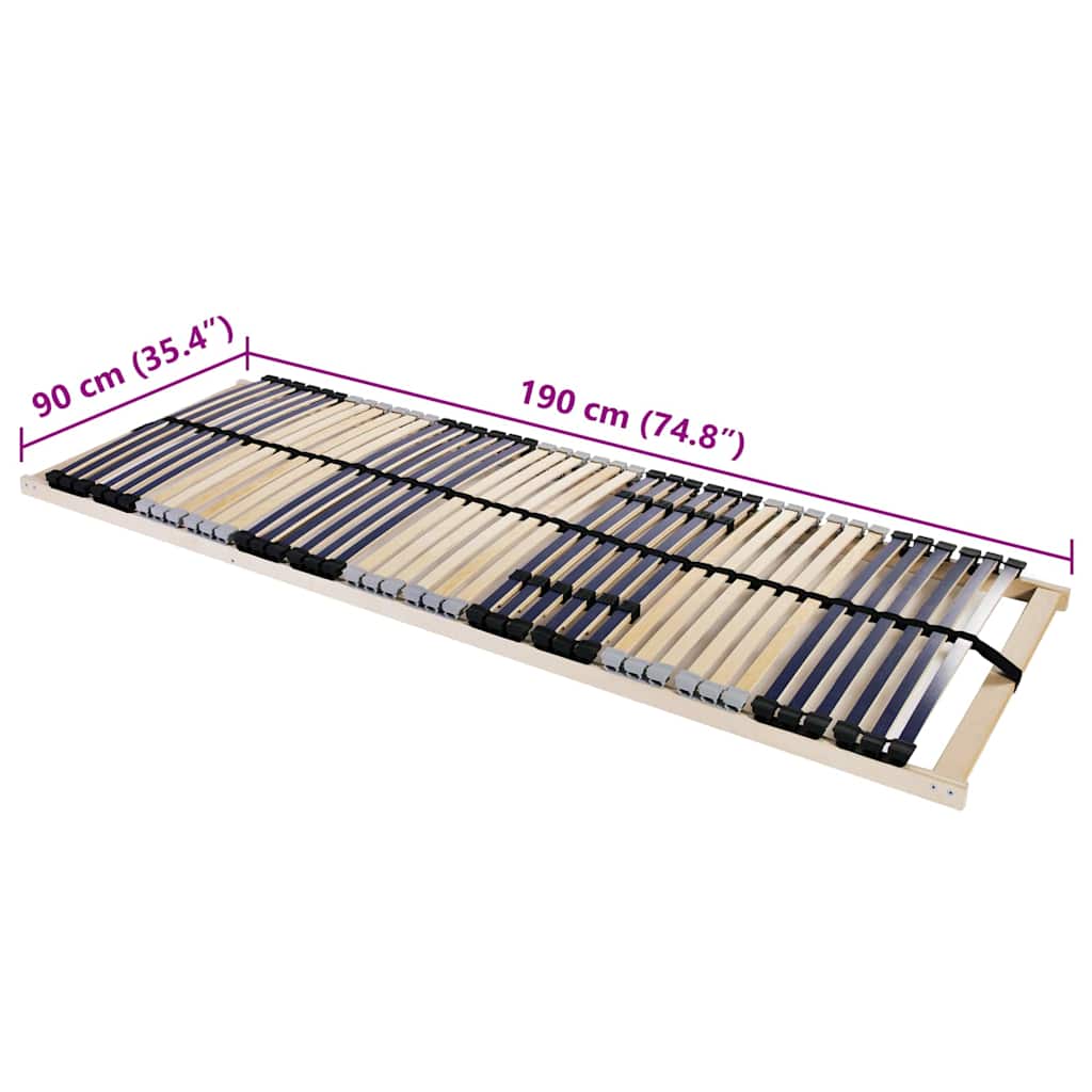 Bett-Lattenrost Braun 90 x 190 cm Massivholz Buche