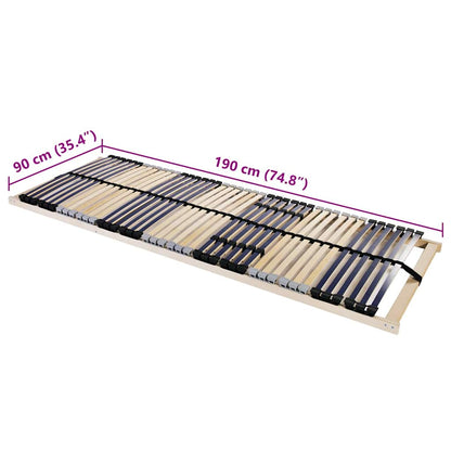 Bett-Lattenrost Braun 90 x 190 cm Massivholz Buche