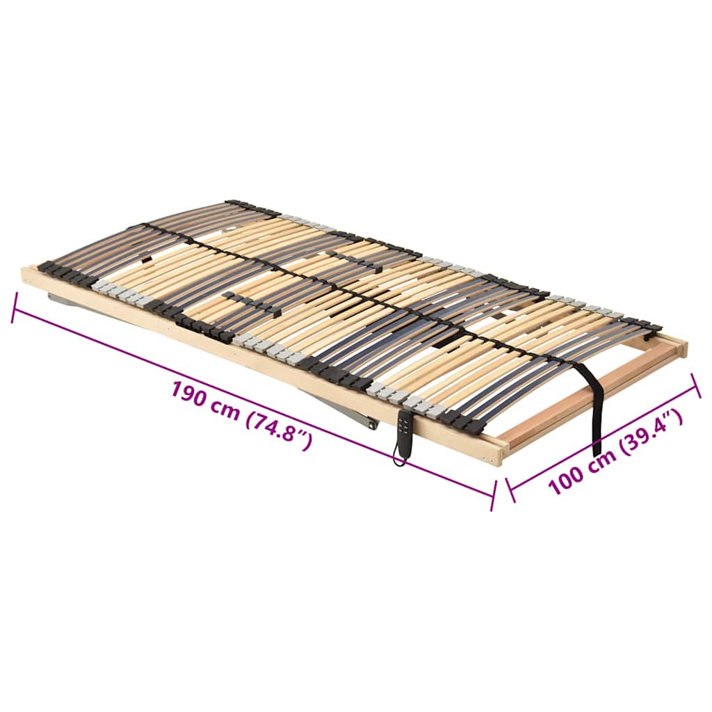 Bett-Lattenrost Braun 100 x 190 cm Massivholz Buche