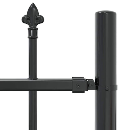 Gartenzaun Grau 240 x 140 cm Pulverbeschichteter Stahl