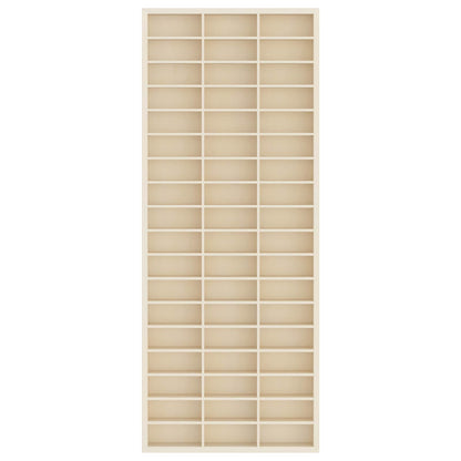 Wanddisplay-Case mit Regal Beige 30 x 4,5 x 75 cm Holzwerkstoff