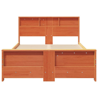 Bettrahmen mit Kopfteil Wachsbraun 120 x 200 cm Holzwerkstoff