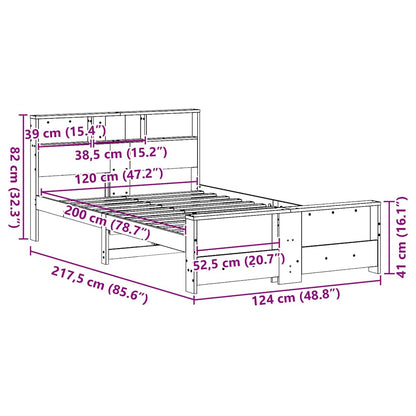 Bettrahmen mit Kopfteil Wachsbraun 120 x 200 cm Holzwerkstoff