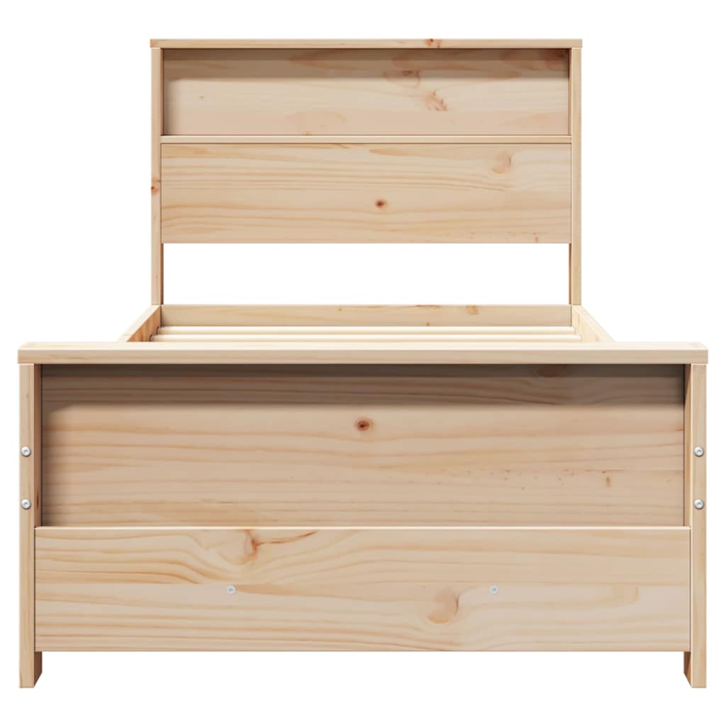 Bettrahmen mit Kopfteil Braun 100 x 200 cm Holzwerkstoff