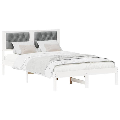 Bettrahmen Hellgrau 120 x 200 cm Massives Kiefernholz