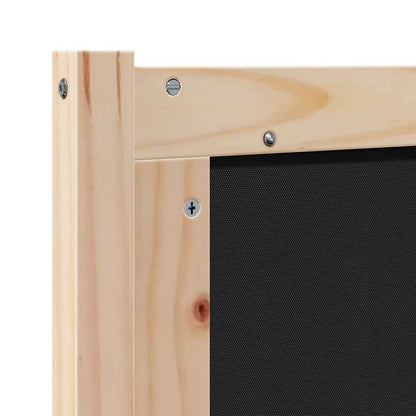 Kopfteil Sonstiges Braun und hellgrau 120 cm Massivholz Kiefer