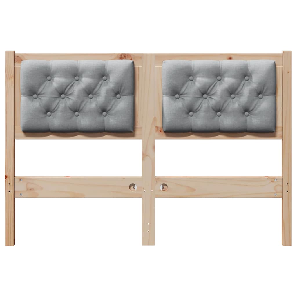 Kopfteil Sonstiges Braun und hellgrau 120 cm Massivholz Kiefer