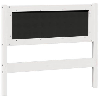 Kopfteil Sonstiges Weiß und Hellgrau 100 cm Massivholz Kiefer