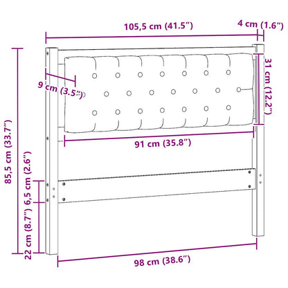 Kopfteil Sonstiges Weiß und Hellgrau 100 cm Massivholz Kiefer
