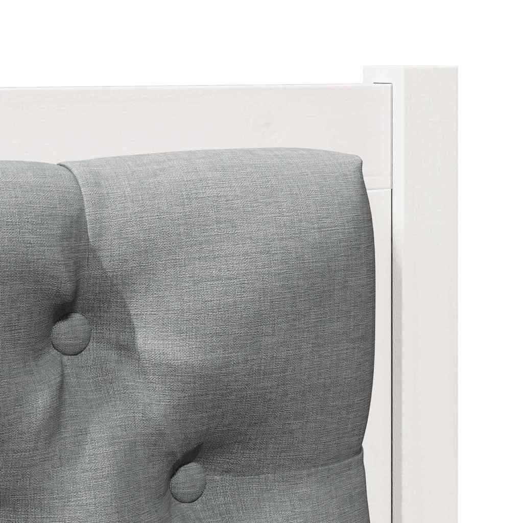 Kopfteil Sonstiges Weiß und Hellgrau 90 cm Massivholz Kiefer