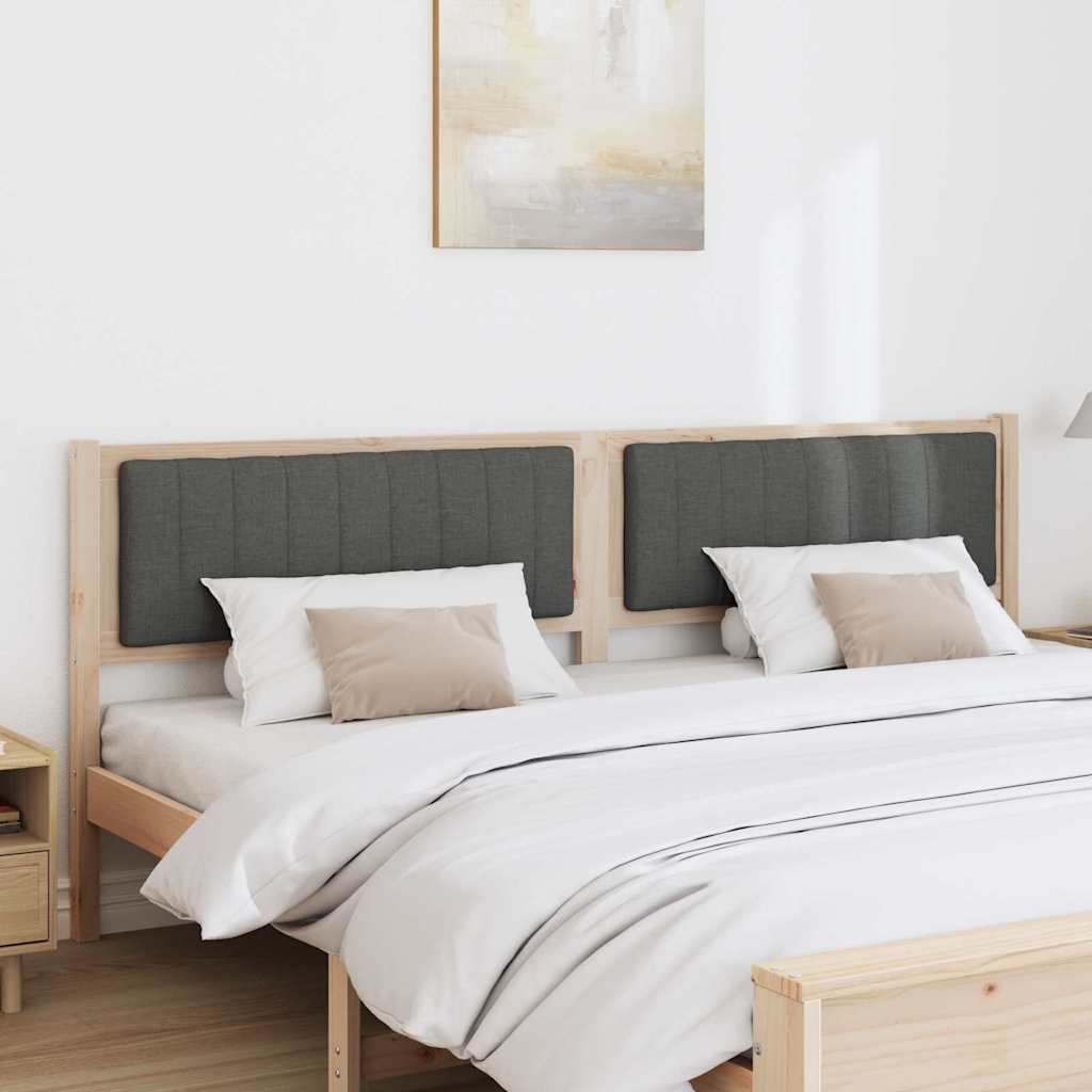 Gepolstertes Kopfteil Braun 200 cm Massives Kiefernholz