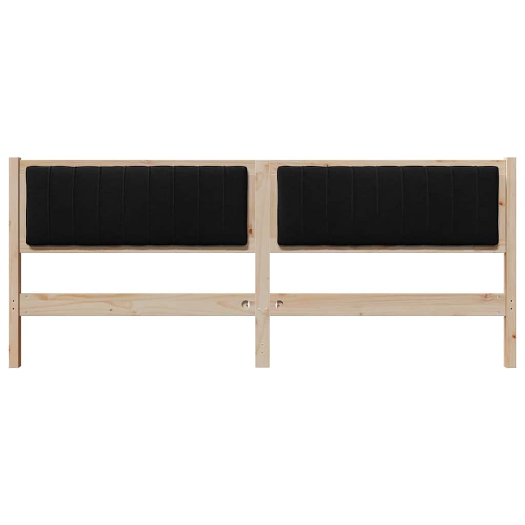 Gepolstertes Kopfteil Braun 200 cm Massives Kiefernholz