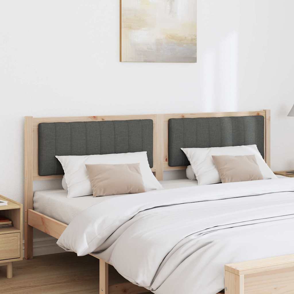 Gepolstertes Kopfteil Braun 180 cm Massives Kiefernholz