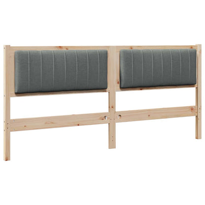 Gepolstertes Kopfteil Braun 180 cm Massives Kiefernholz