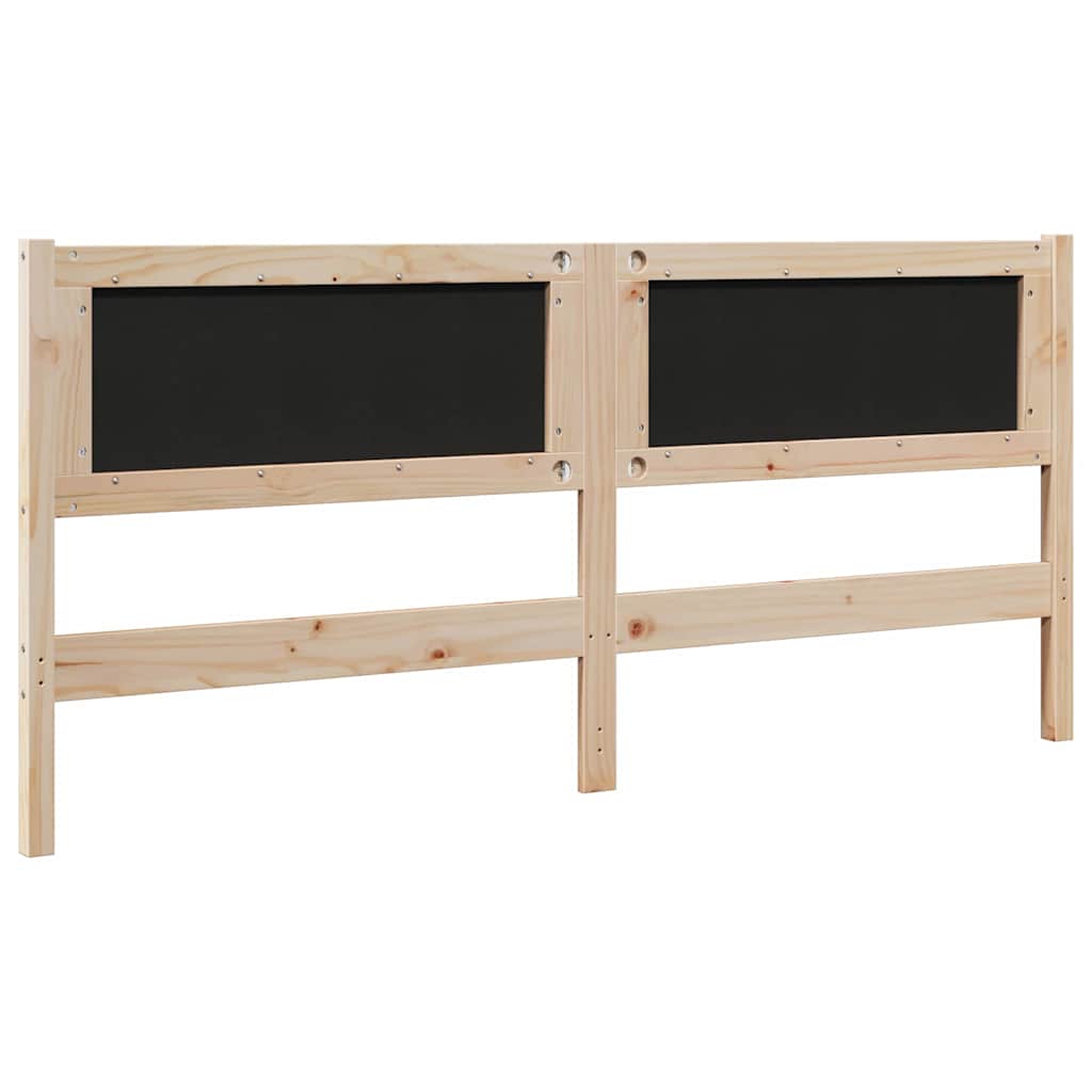 Gepolstertes Kopfteil Braun 180 cm Massives Kiefernholz