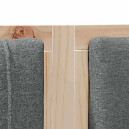 Gepolstertes Kopfteil Braun 160 cm Massives Kiefernholz