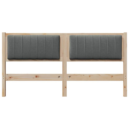 Gepolstertes Kopfteil Braun 160 cm Massives Kiefernholz