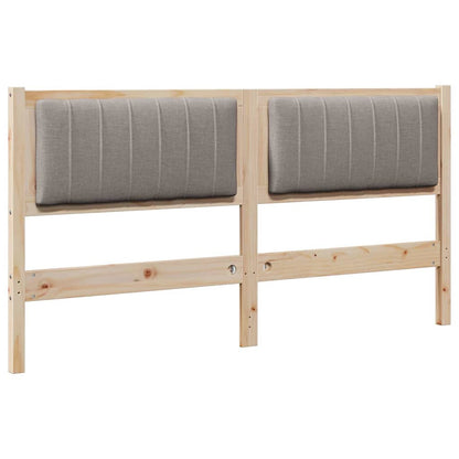 Gepolstertes Kopfteil Braun 160 cm Massives Kiefernholz