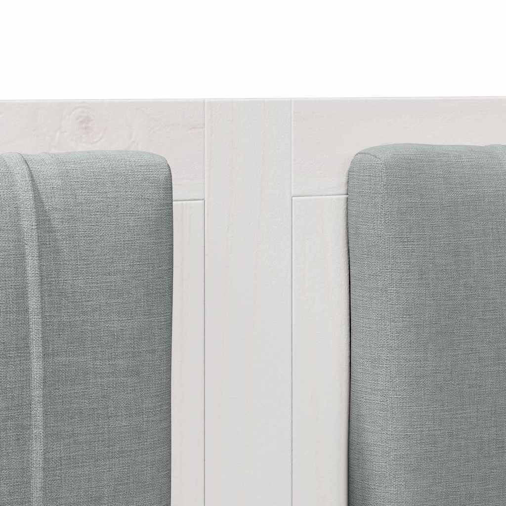 Gepolstertes Kopfteil Weiß 140 cm Massives Kiefernholz