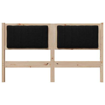 Gepolstertes Kopfteil Braun 135 cm Massives Kiefernholz