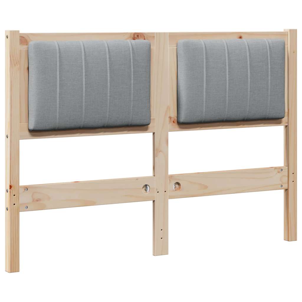 Gepolstertes Kopfteil Braun 120 cm Massives Kiefernholz