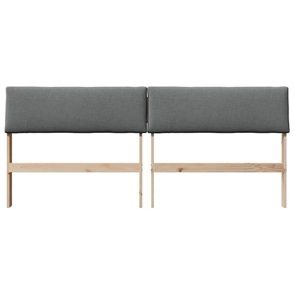 Gepolstertes Kopfteil Dunkelgrau 200 cm Massives Kiefernholz