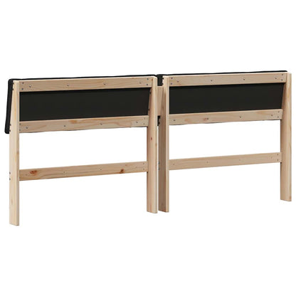 Gepolstertes Kopfteil Schwarz 180 cm Massives Kiefernholz