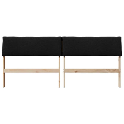 Gepolstertes Kopfteil Schwarz 180 cm Massives Kiefernholz