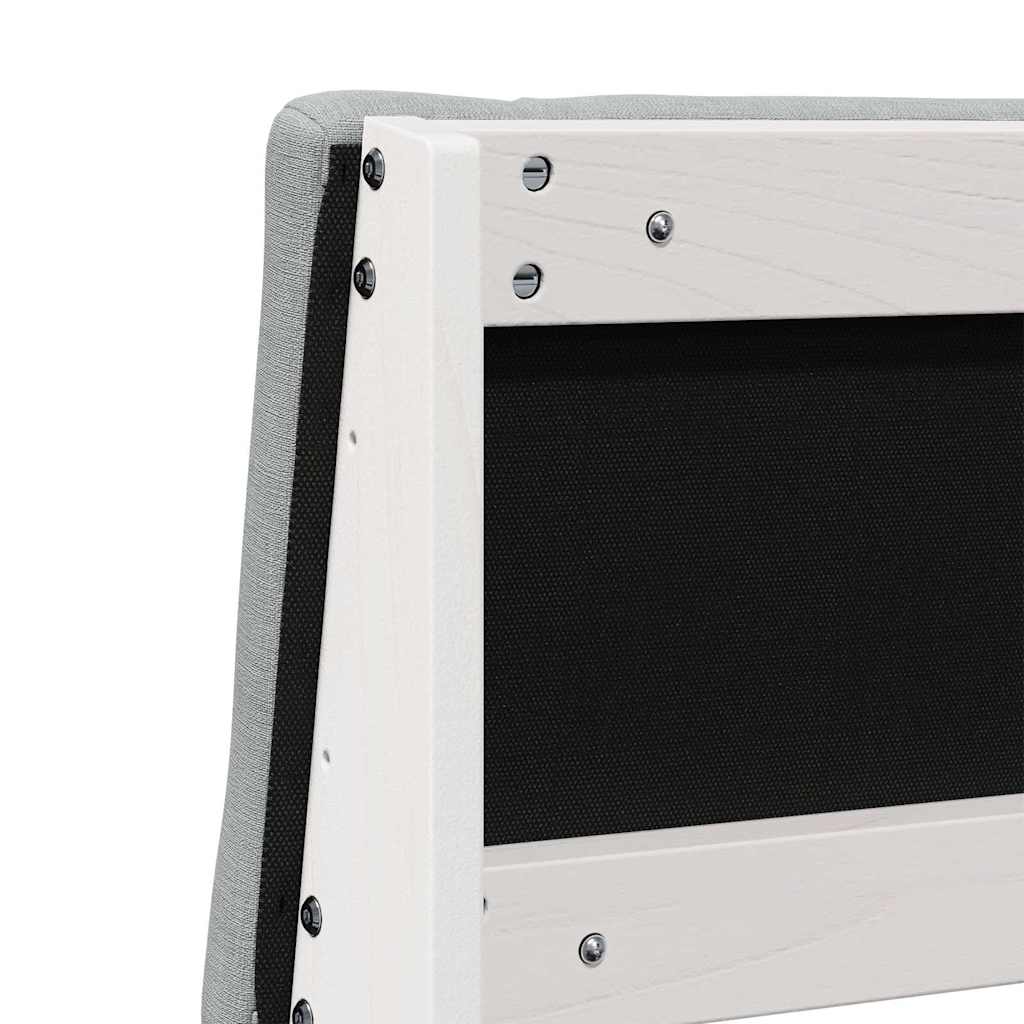 Gepolstertes Kopfteil Hellgrau 160 cm Massives Kiefernholz