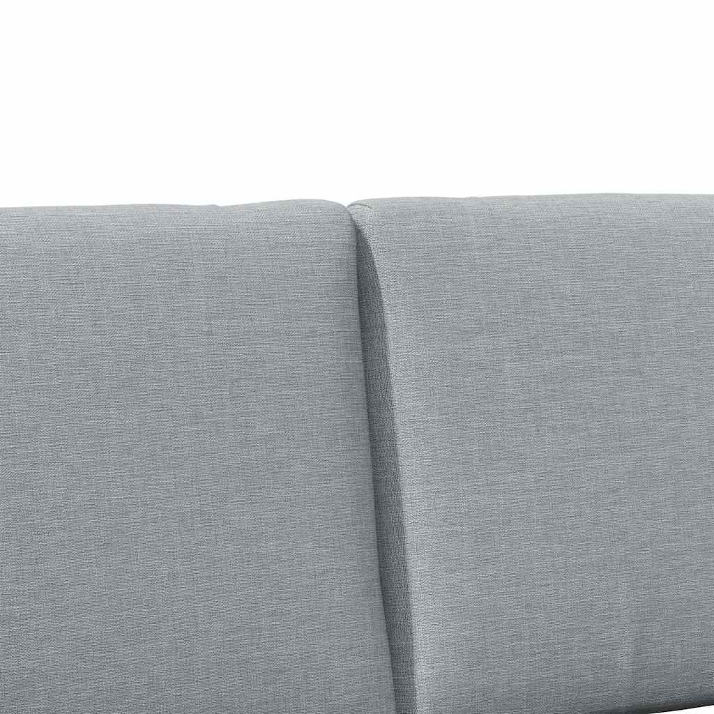 Gepolstertes Kopfteil Hellgrau 150 cm Massives Kiefernholz