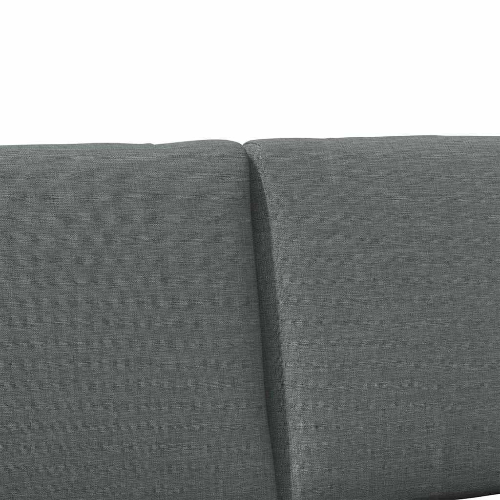 Gepolstertes Kopfteil Dunkelgrau 140 cm Massives Kiefernholz
