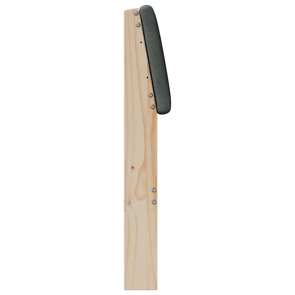 Gepolstertes Kopfteil Dunkelgrau 140 cm Massives Kiefernholz