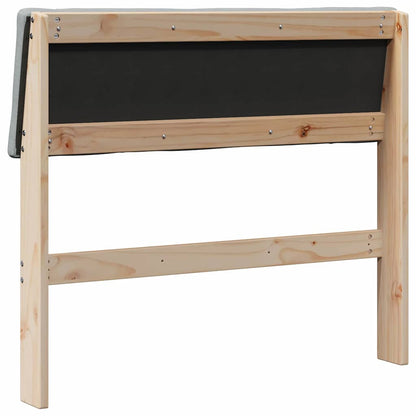 Gepolstertes Kopfteil Hellgrau 100 cm Massives Kiefernholz